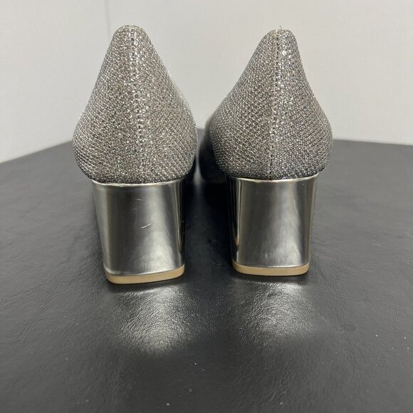 Bandolino Ora Women’s Dress Shiny Heels Pump silver bedazzled size 8.5M - Picture 5 of 11